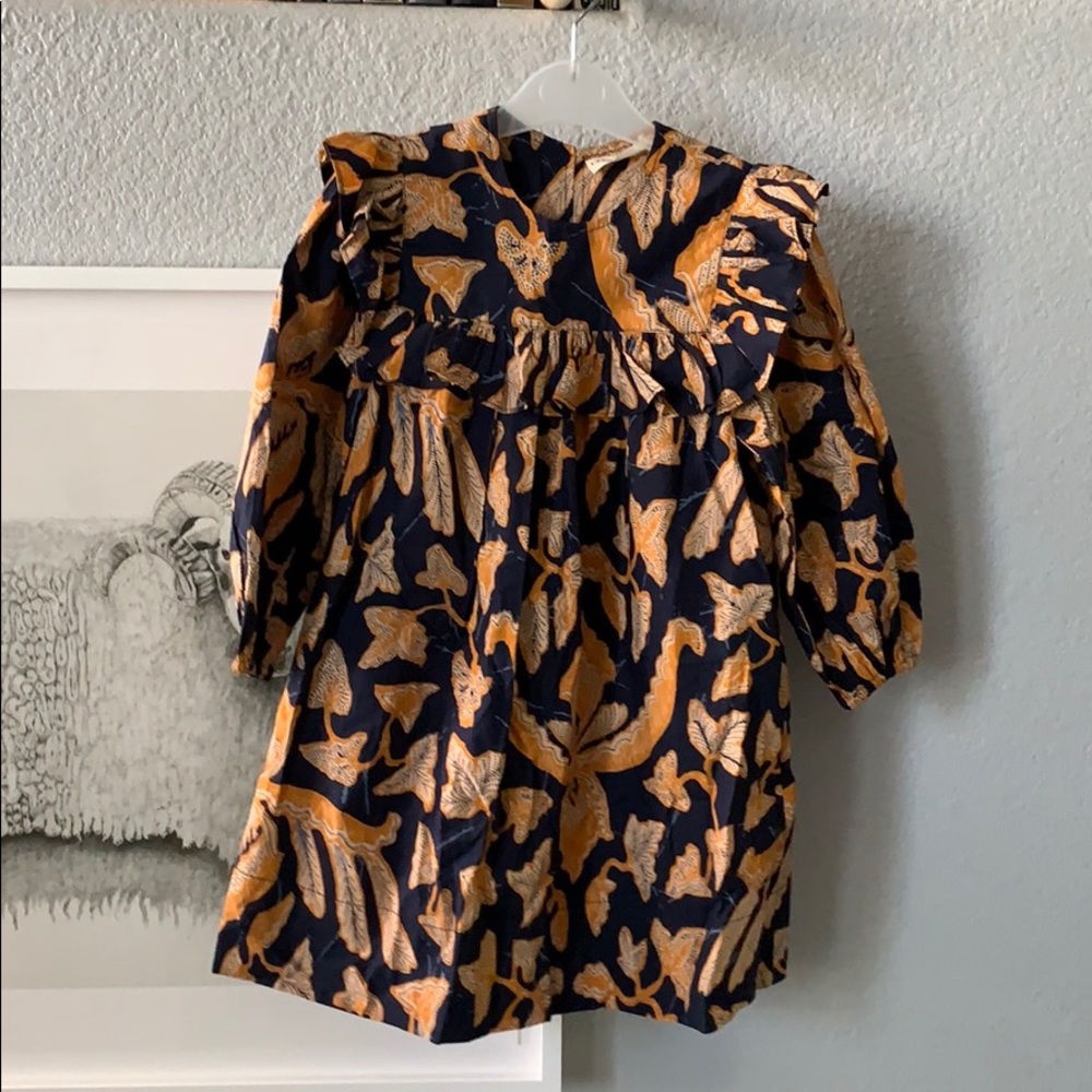 Ulla Johnson Kids KIMAYA Dress Navy Floral Dress